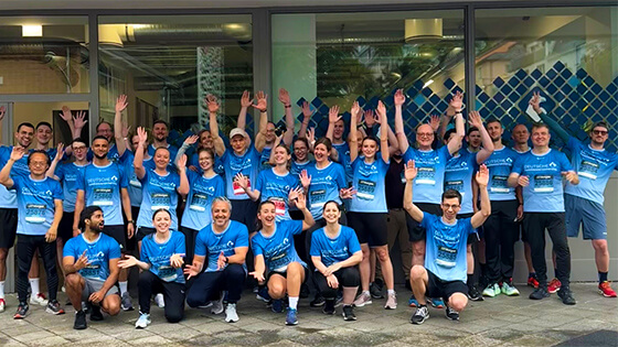 DFV Team vor dem JP Morgan Lauf DFV Team vor dem JP Morgan Lauf